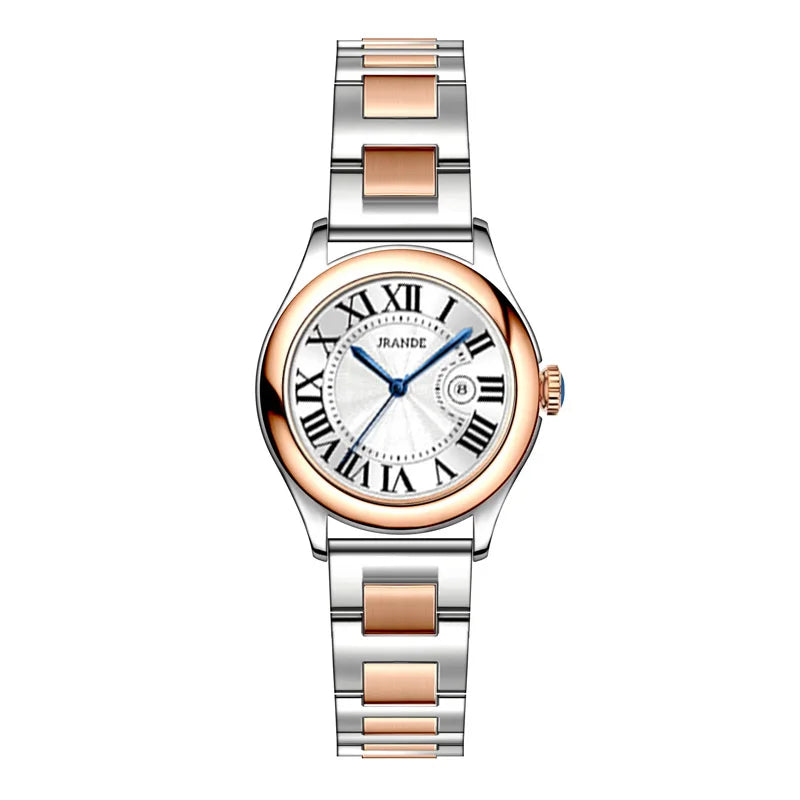 Montre femme élégante haut de gamme luxe Vintage montres pour femmes ronde dames horloge à main véritable CD ou boucle papillon