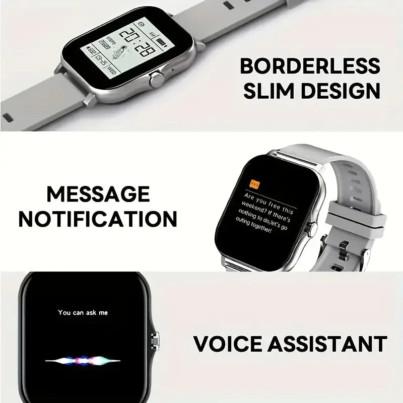 2025 nouvelle montre intelligente Bluetooth appel Message rappel homme femme cadeau plein écran tactile sport Fitness montre intelligente