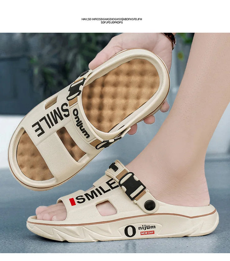 2025 nouveaux pantoufles de Massage pour hommes sandales d'extérieur intérieures plage confortables diapositives souples chaussures décontractées pour hommes femmes pantoufles de maison