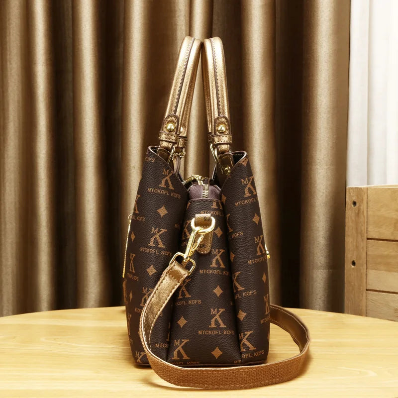 Sac à bandoulière élégant pour maman, 11.2 pouces (28cm), fourre-tout à la mode avec matériau PU de haute qualité