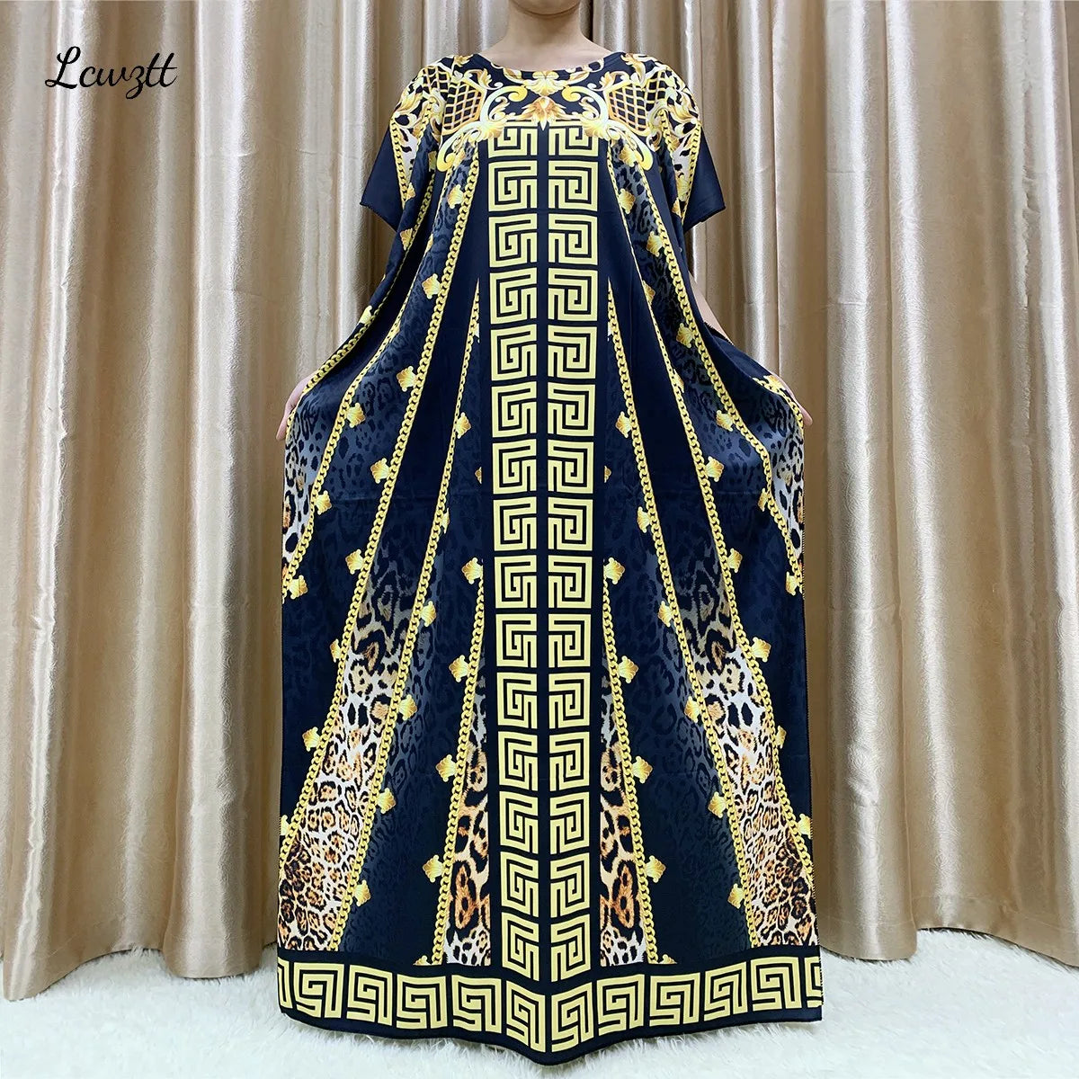 Mode nouveau Style fleur manches africain Dashiki imprimé fleuri taille ceinture coton Caftan dame été Maxi robes décontractées robes