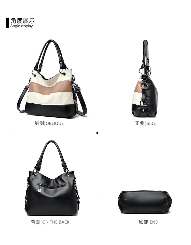 Trois couches de luxe fourre-tout décontracté femmes Sac de haute qualité en cuir Pu dames sacs à main pour femmes grand épaule sacs à bandoulière Sac nouveau