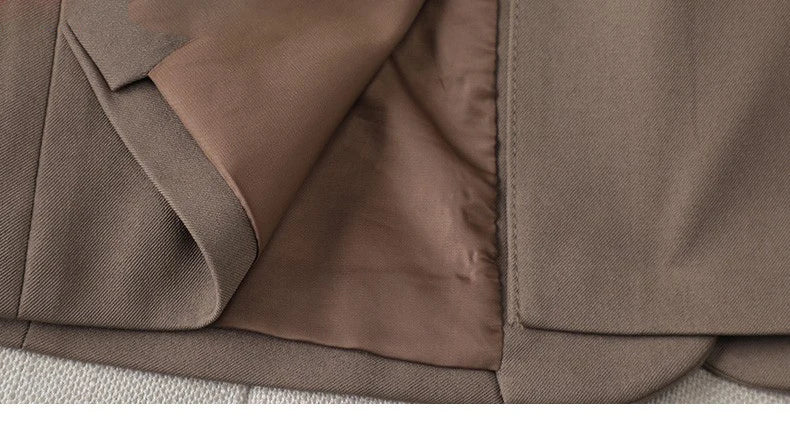 Costume Blazer Bleu Décontracté pour Femme, Tenue de Bureau, Manches sulf, Veste à Bouton Unique, Ensemble 2 Pièces, Chic, Mode, Pantalon, Élégant