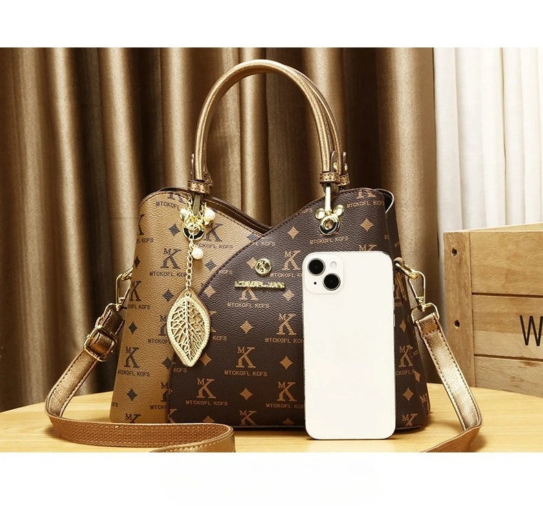 Sac à bandoulière élégant pour maman, 11.2 pouces (28cm), fourre-tout à la mode avec matériau PU de haute qualité