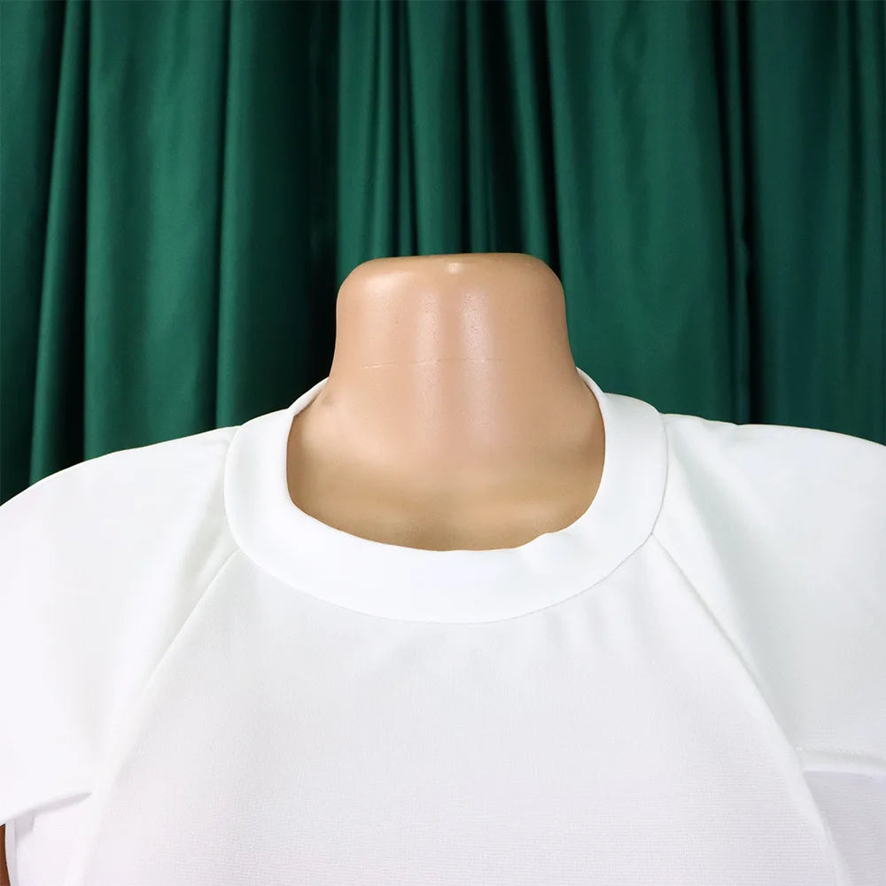 FairyShely-Robe drapée à manches courtes pour femmes, robe de soirée sexy, grande taille, monochromatique, grandes robes à volants pour dames, robe curvy serrée, 2025