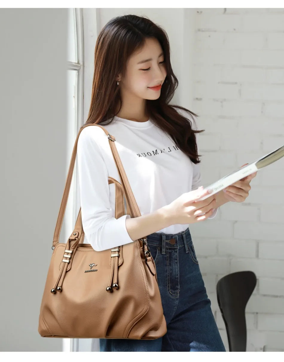 2024 véritable mode 3 couches de luxe femmes sacs concepteur de haute qualité en cuir souple sac à bandoulière sacs à bandoulière pour les femmes