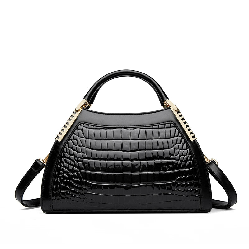 Alligator cuir verni épaule bandoulière sacs à main pour femmes marque de luxe sacs à main femmes sacs concepteur Hobos deux couches Sac