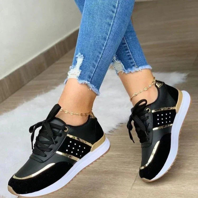 2025 femmes maille baskets Patchwork à lacets chaussures plates pour femmes léger femme chaussures classique polyvalent Zapatillas De Mujer