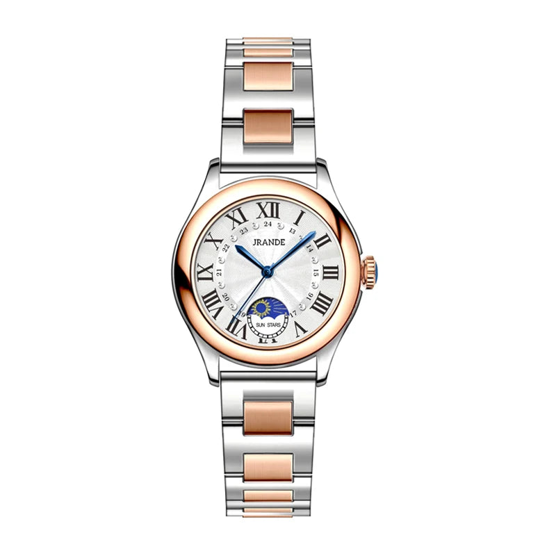 Montre femme élégante haut de gamme luxe Vintage montres pour femmes ronde dames horloge à main véritable CD ou boucle papillon