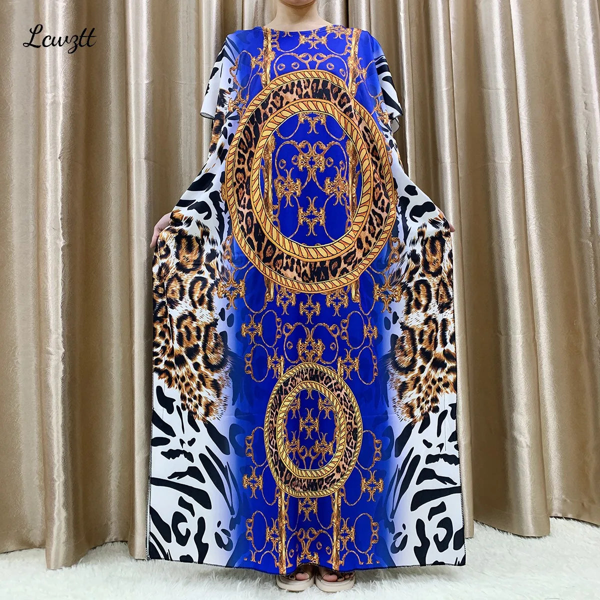 Mode nouveau Style fleur manches africain Dashiki imprimé fleuri taille ceinture coton Caftan dame été Maxi robes décontractées robes