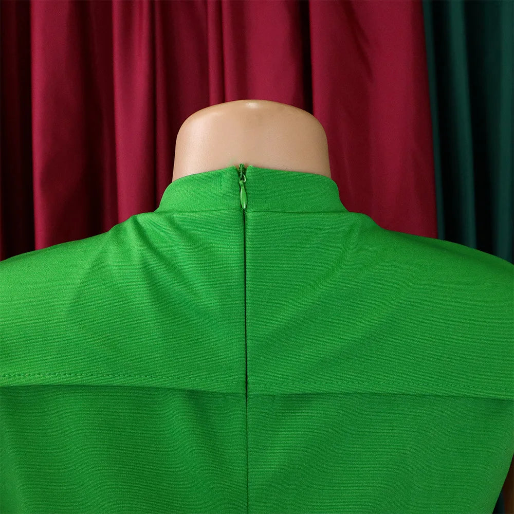 FairyShely-Robe drapée à manches courtes pour femmes, robe de soirée sexy, grande taille, monochromatique, grandes robes à volants pour dames, robe curvy serrée, 2025