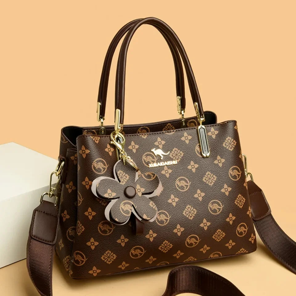 Sacs à poignée supérieure imprimés pour femmes, Sac à main en cuir de bonne qualité, Sac à bandoulière de luxe de styliste pour dames, Sac de banlieue
