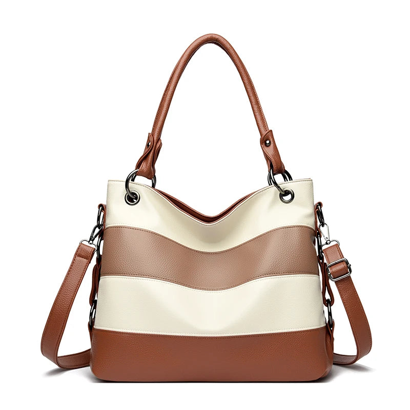 Trois couches de luxe fourre-tout décontracté femmes Sac de haute qualité en cuir Pu dames sacs à main pour femmes grand épaule sacs à bandoulière Sac nouveau