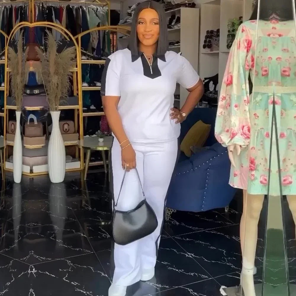 2 pièces femmes ensembles Dashiki africain nouveauté été automne correspondant ensembles deux pièces ensembles haut pantalon costumes tenues vêtements