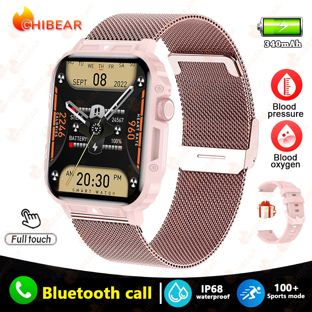 2024 nouveau 1.95 extérieur militaire homme montre intelligente hommes Bluetooth appel Smartwatch hommes pour Android IOS IP68 étanche Ftiness montres