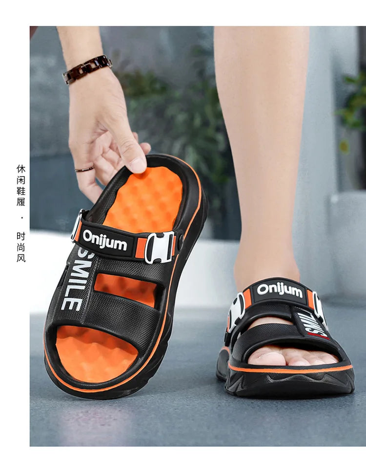 2025 nouveaux pantoufles de Massage pour hommes sandales d'extérieur intérieures plage confortables diapositives souples chaussures décontractées pour hommes femmes pantoufles de maison