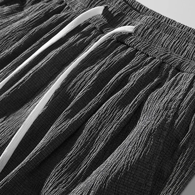 Lce – short de sport en soie pour hommes, pantalon court, ample, jambe droite, Cool, respirant, nouvelle tendance, décontracté, XL-XXXL