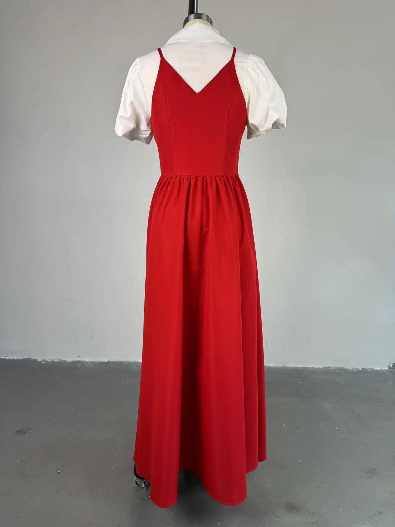 CM.YAYA – robe chemise longue à manches courtes bouffantes pour femmes, douce, Slim, taille haute, froncée, plissée, plage, Streetwear, Maxi, grande balançoire