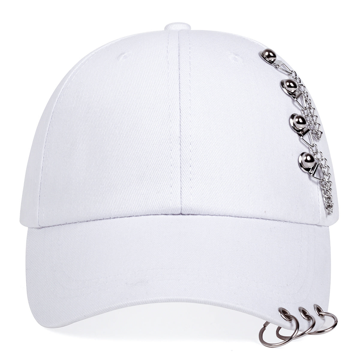1pc 1pc Unisex Trendy Sunshade Adjustable Baseball Cap With Rivets For Outdoor Sport