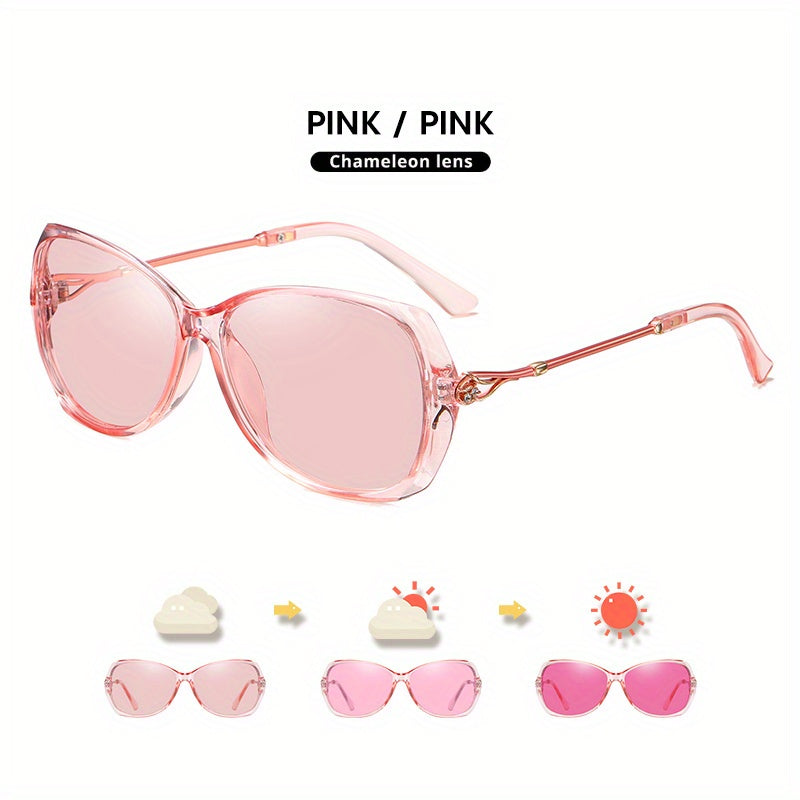 Fashion Design HD Photochromic Sunglasses For Women Polarized Glasses Driving Travel Oversized Ultralight Luxury Ladies Eyewear best gifts for Mother's Day