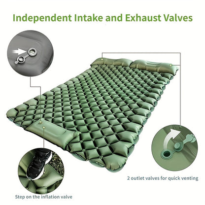 1pc Inflatable Mat, Double Sleeping Mat, Portable Moisture-proof Air Mat For Mountaineering Outdoor Camping Hiking