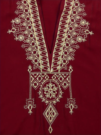 Bohemian Golden Embroidered Plus Size Maxi Dress with Bat Sleeves for Ramadan