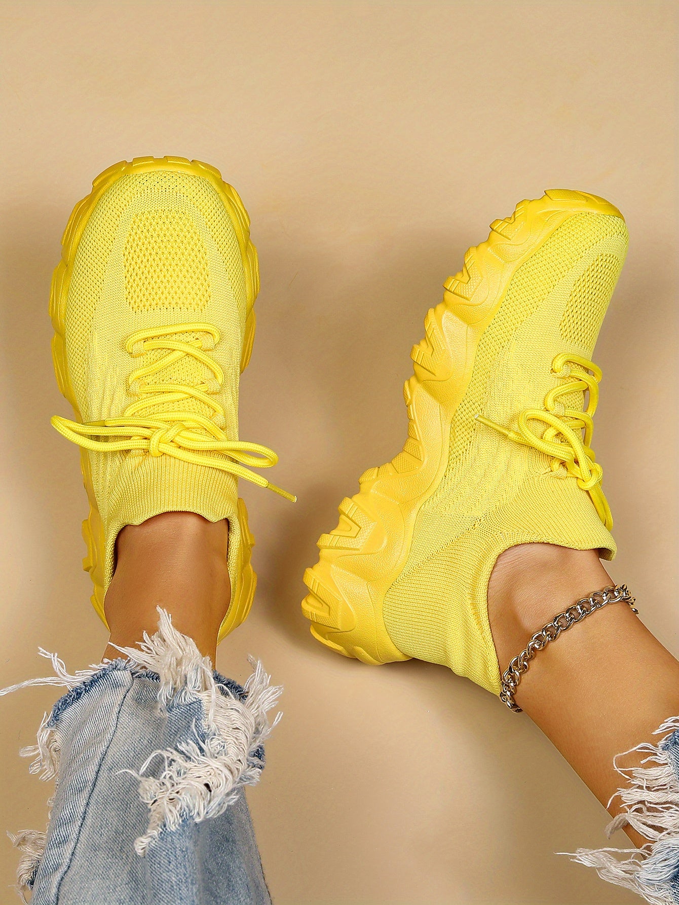 Women'S Casual Sports Sneakers, Striped Low Top Slip-On Shoes with Round Toe, Non-Slip Rubber Sole, Fabric Upper & Inner, All-Season Spring Footwear