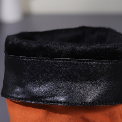 Women's Slouchy Mid Calf Boots, Comfortable Round Toe Pull On Shoes, Classic Boots For Koningsdag/King's Day