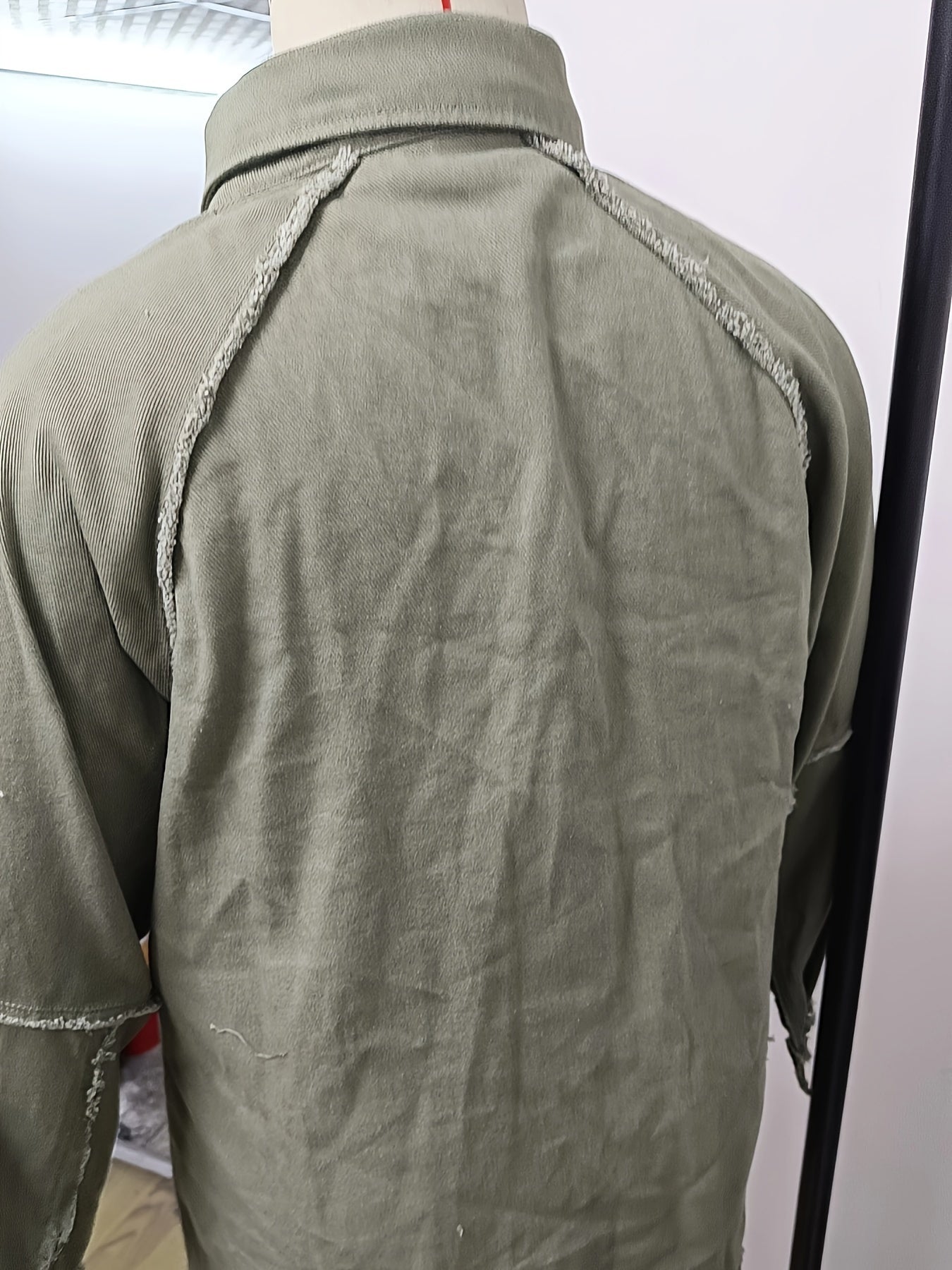 Women's Plus Size Denim Shacket with Raw Hem and Lapel Collar - Casual Button Up Long Sleeve Top for Oversized Comfort and Style