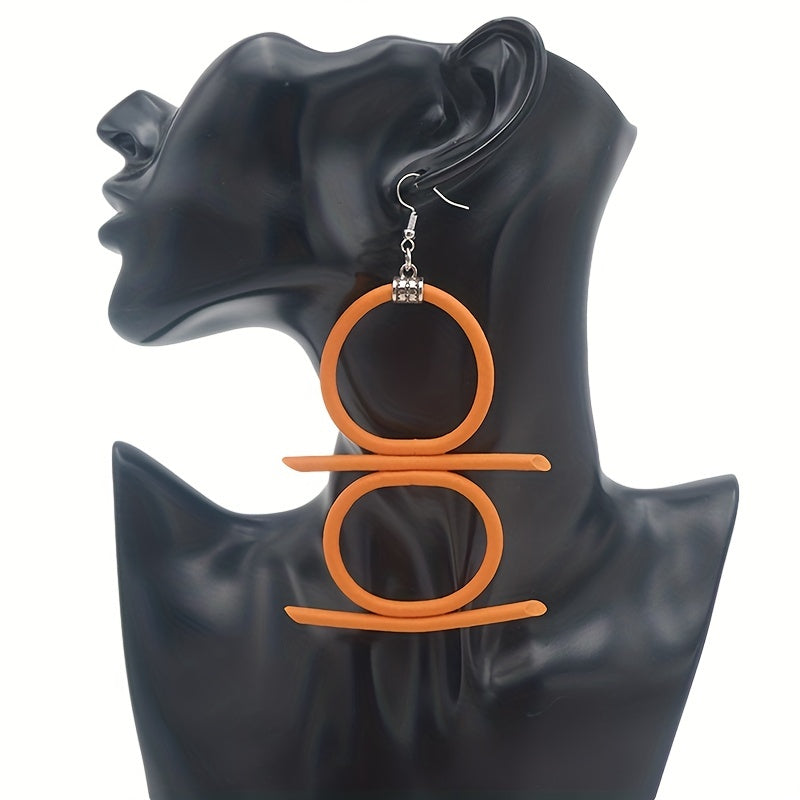 Exaggerated Long Dangle Earrings Bohemian Style Personality Design Rubber Jewelry Unique Party Ear Accessories