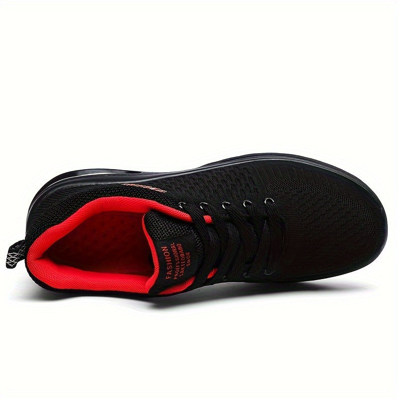 Men's Lace-up Sneakers - Athletic Shoes With Air Cushion - Shock-absorbing And Breathable - Running Basketball Workout Gym
