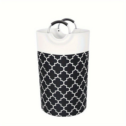1pc Premium Waterproof Laundry Basket with Comfortable Padded Handles - Collapsible & Stable Clothes Hamper for Effortless Storage and Perfect Standing - Ideal for Space-Saving Solutions
