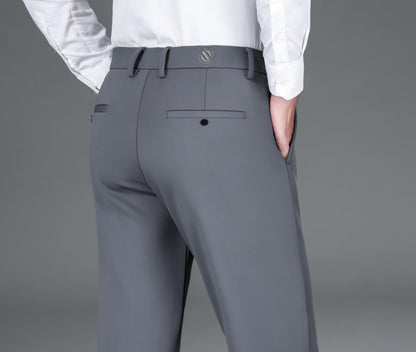 Men's Warm Thick Stretch Dress Pants for Fall/Winter Business Formal Wear