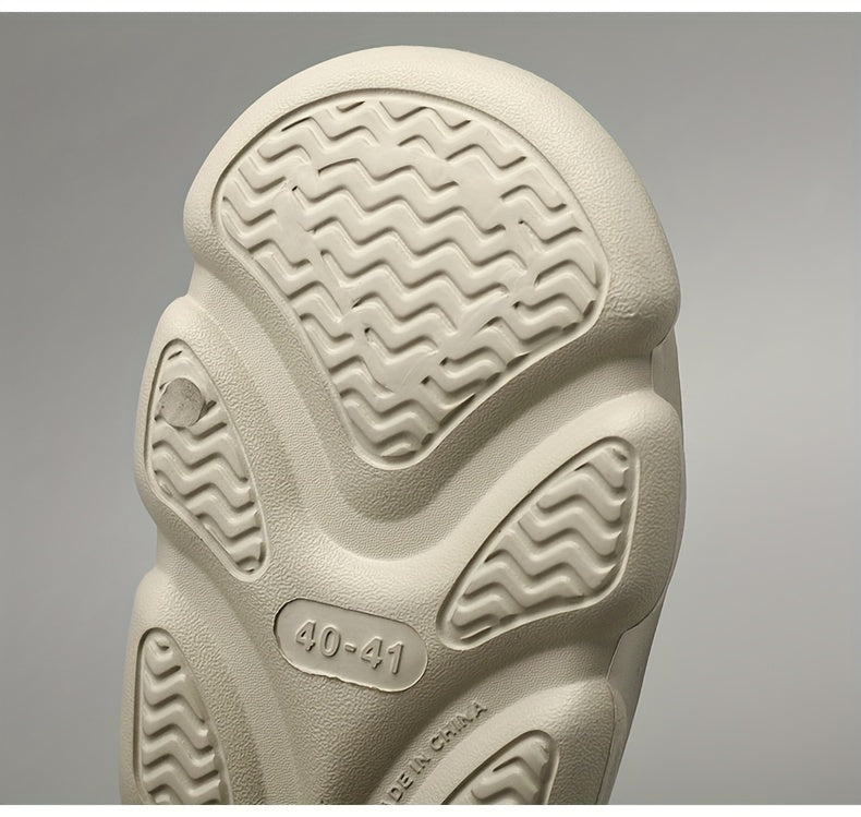 Cloud Slides Teardrop Motif Print Pillow Slippers - Non-Slip, Open-Toe, Breathable, Soft EVA Insoles, Slip-On Design, Perfect for Indoor, Outdoor, Beach, and Shower Use in Spring and Summer