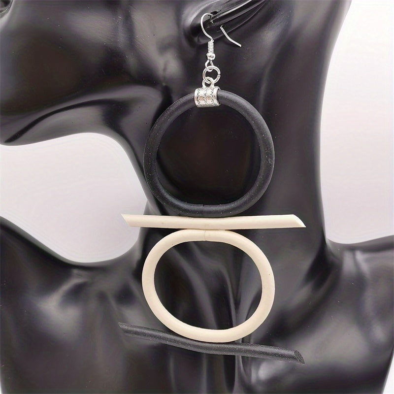 Exaggerated Long Dangle Earrings Bohemian Style Personality Design Rubber Jewelry Unique Party Ear Accessories