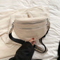 Elegant Convertible Faux Leather Bag: Chic Fanny Pack/Crossbody with Secure Zip & Adjustable Wide Strap for Stylish Women
