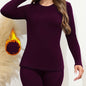 Women's Thermal Long Sleeve Crew Neck Shirt, Solid Color Bottoming Tops, Women's Clothing