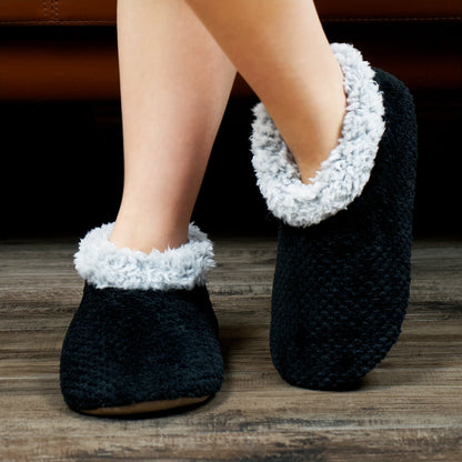 Stay Cozy in Style: Easy Slip-On Plush Lined Slippers with Non-Slip Sole for Ultimate Home Comfort & Warmth