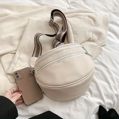 Elegant Convertible Faux Leather Bag: Chic Fanny Pack/Crossbody with Secure Zip & Adjustable Wide Strap for Stylish Women