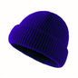 1pc Fashionable Cuffed Windproof Knit Dome Beanie Hat For Men And Women
