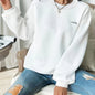Waffle Loose Sweatshirt, Casual Long Sleeve Crew Neck Sweatshirt, Women's Clothing