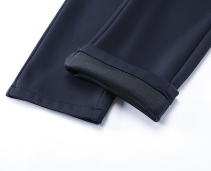 Men's Warm Thick Stretch Dress Pants for Fall/Winter Business Formal Wear