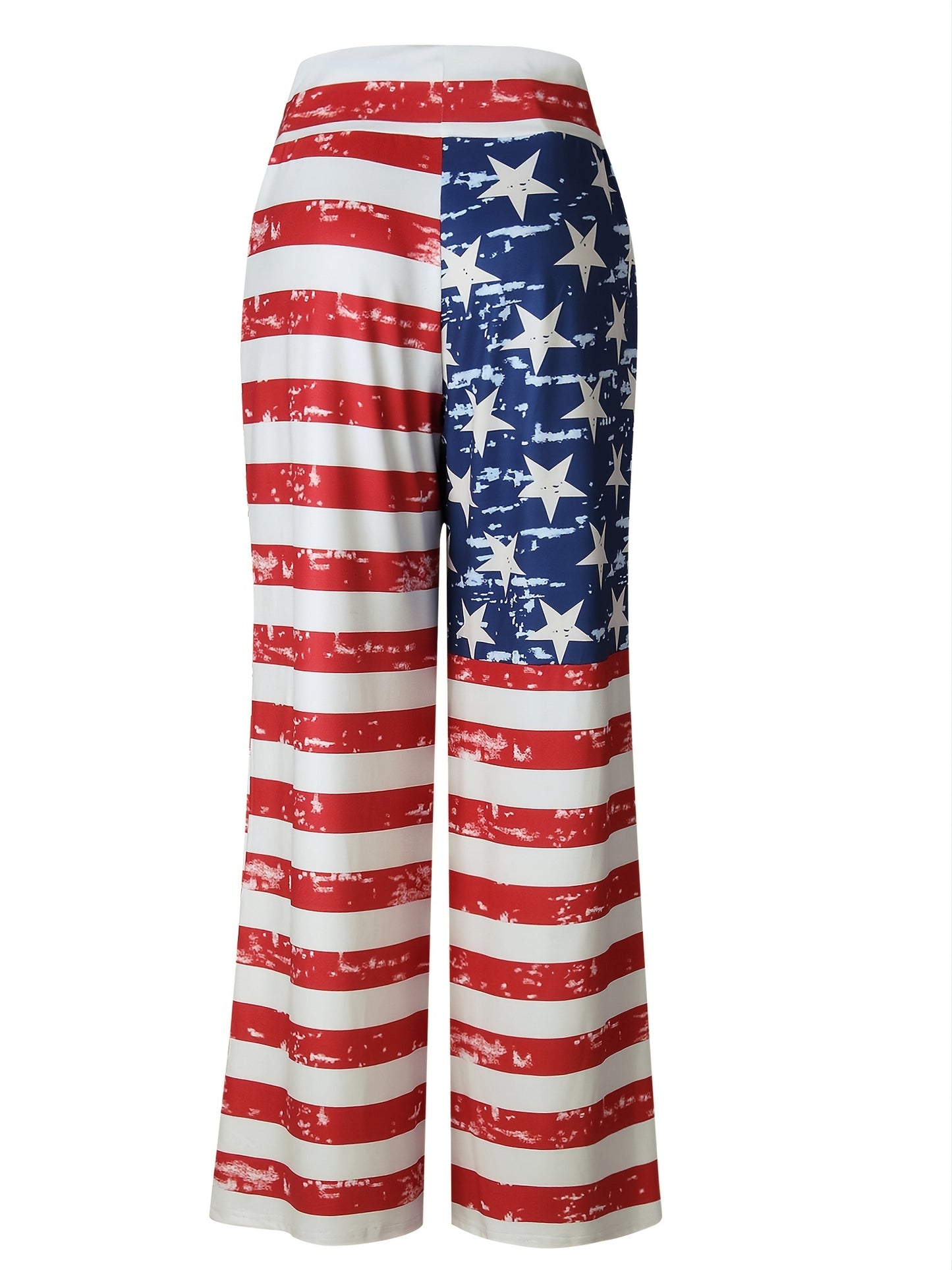 Plus Size Floral Print High Rise Drawstring Long Pants, Women's Plus Slight Stretch Loose Casual Pants