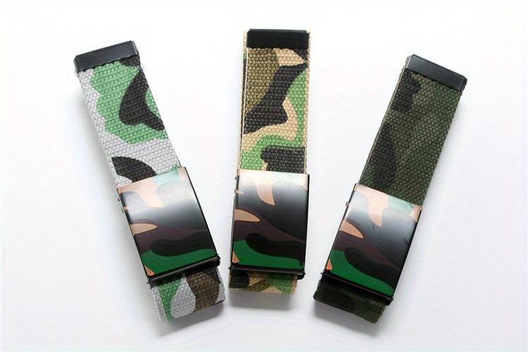 Fashion Camouflage Belt Street Dance Belt Casual Trousers Belt Canvas Belt For Men