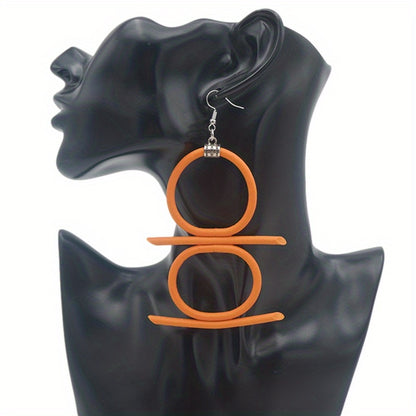 Exaggerated Long Dangle Earrings Bohemian Style Personality Design Rubber Jewelry Unique Party Ear Accessories