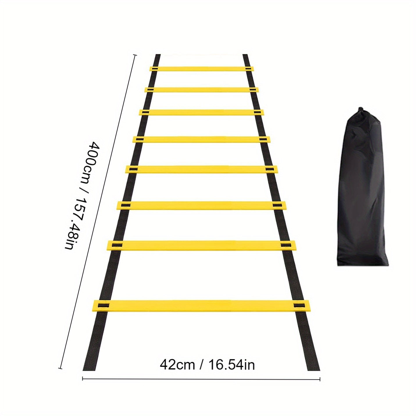 Agility Ladder With Storage Bag Speed Training Equipment With Storage Bag, Football Soccer Fitness Feet Training Training Ladder