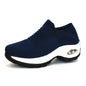 Women's Air Cushion Sole Sock Sneakers, Lightweight Knit Slip On Shoes, Breathable Running Shoes