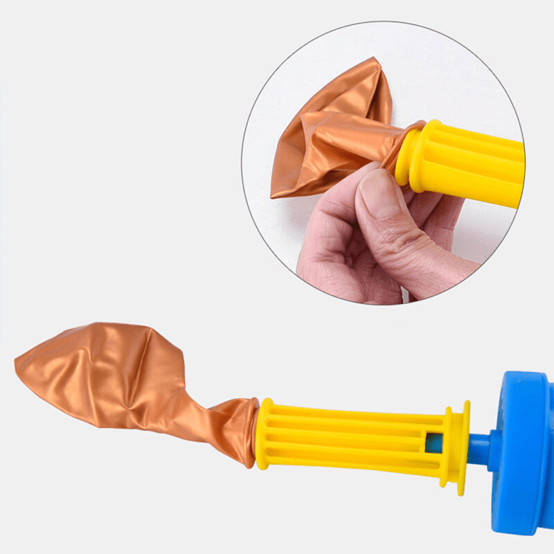 1pc Blue High Quality Two-Way Pump Balloon Accessory, Time-Saving And Convenient, Ideal Party Decorating Partner Halloween, Thanksgiving And Christmas Gift Easter Gift, Easter Room Decor