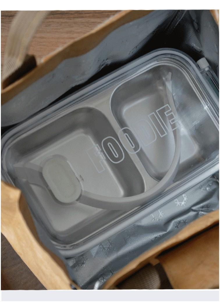 1pc Waterproof & Oilproof Insulated Lunch Bag, Paper Bento Bag for Office Workers, Handbag Lunch Box for School, Travel, Picnic