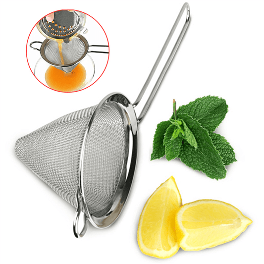1pc 304 Stainless Steel Conical Cocktail Sieve Great For Removing Bits From Juice Julep Strainer Cocktail Strainer Bar Strainer